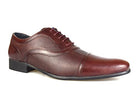 REDTAPE Potton Leather Brogue Shoe by Redtape BLACK model front view