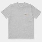 S/S Chase T-Shirt-Ash Heather / Gold Front View