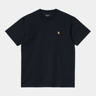 Carhartt WIP Short Sleeve Chase T-Shirt-Dark Navy / Gold Dark Navy / Gold detail view