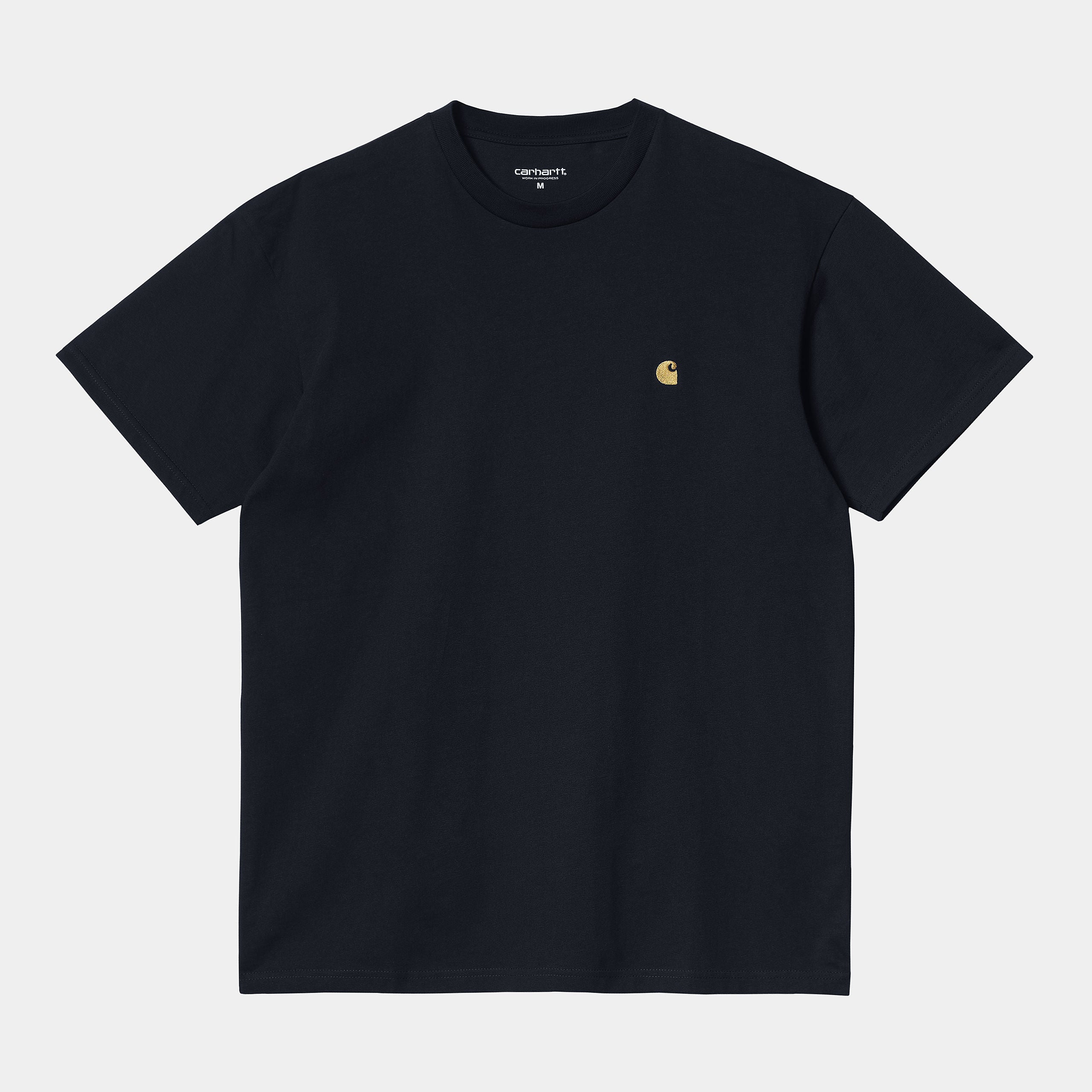 Carhartt WIP Short Sleeve Chase T-Shirt-Dark Navy / Gold Dark Navy / Gold detail view