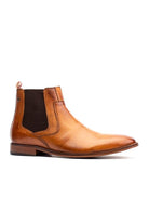 BASE LONDON Scout Tan Washed Chelsea Boot Tan front view