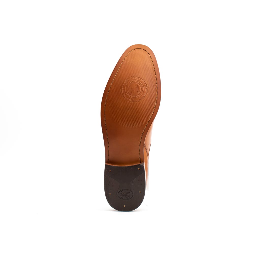 BASE LONDON Scout Tan Washed Chelsea Boot Tan detail view