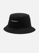 Carhartt WIP Script Bucket Hat-Black / White Black / White front view