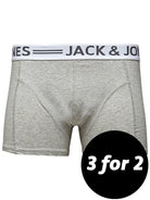 Jack and Jones Core boxers in light grey