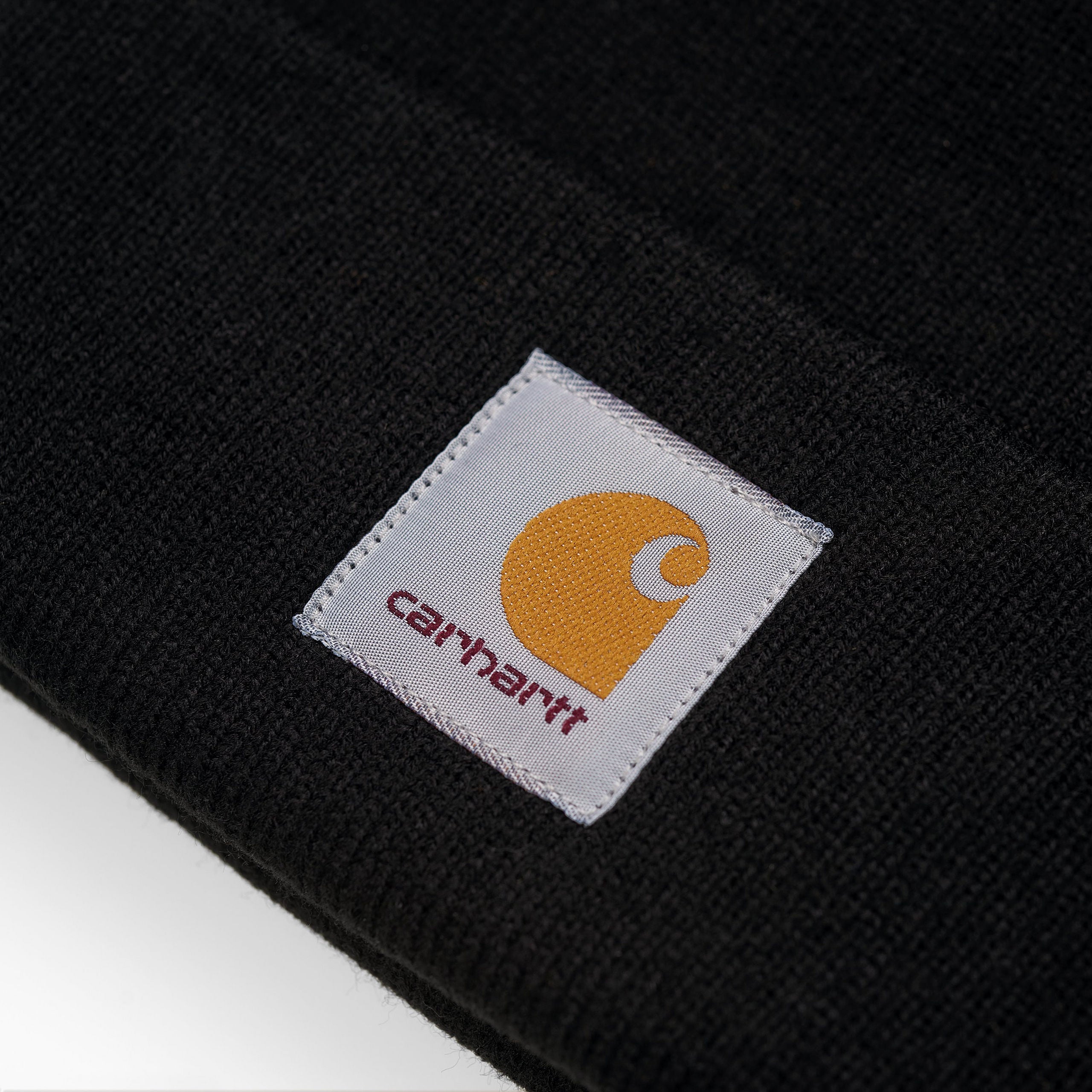 Short Watch Hat-Black-Close Up View