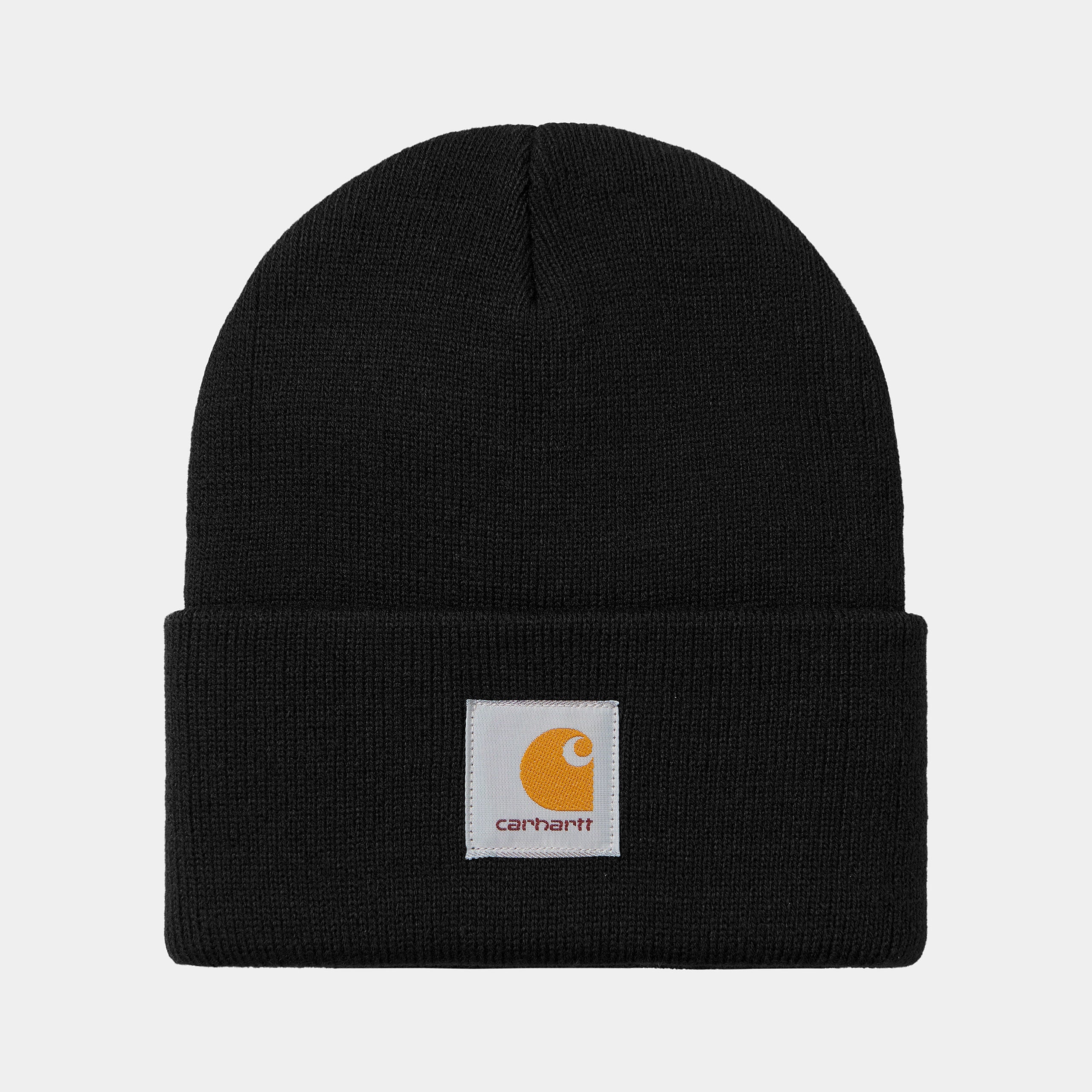 Carhartt WIP Short Watch Hat-Black Black model front view