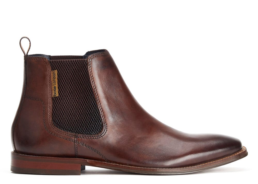 BASE LONDON Sikes Brown Chelsea Boot BROWN side view