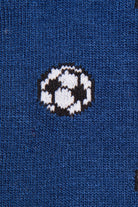 Swole Panda Football Bamboo Blue Socks Blue model front view
