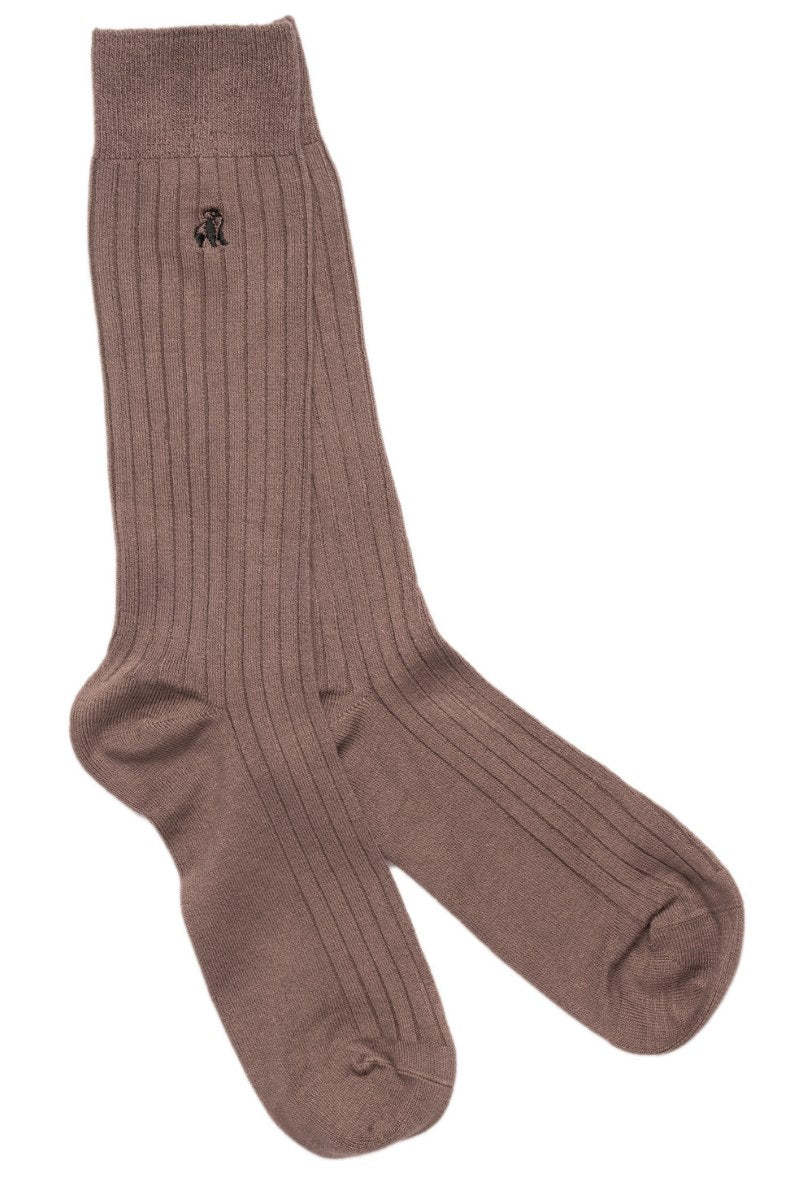 Plain Bamboo Classic Grey Mens Socks -SP101