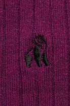 Swole Panda Plain Bamboo Deep Purple Socks Deep Purple model front view