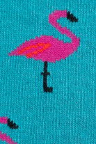 Swole Panda Flamingo Bamboo Socks Blue/Pink detail view
