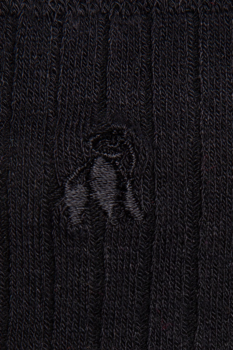 Swole Panda Bamboo Socks Jet Black JET BLACK detail view