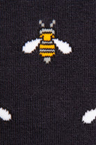 Swole Panda Bumblebee Bamboo Sock Navy model front view