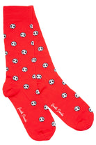 Swole Panda Football Bamboo Red Socks Red front view