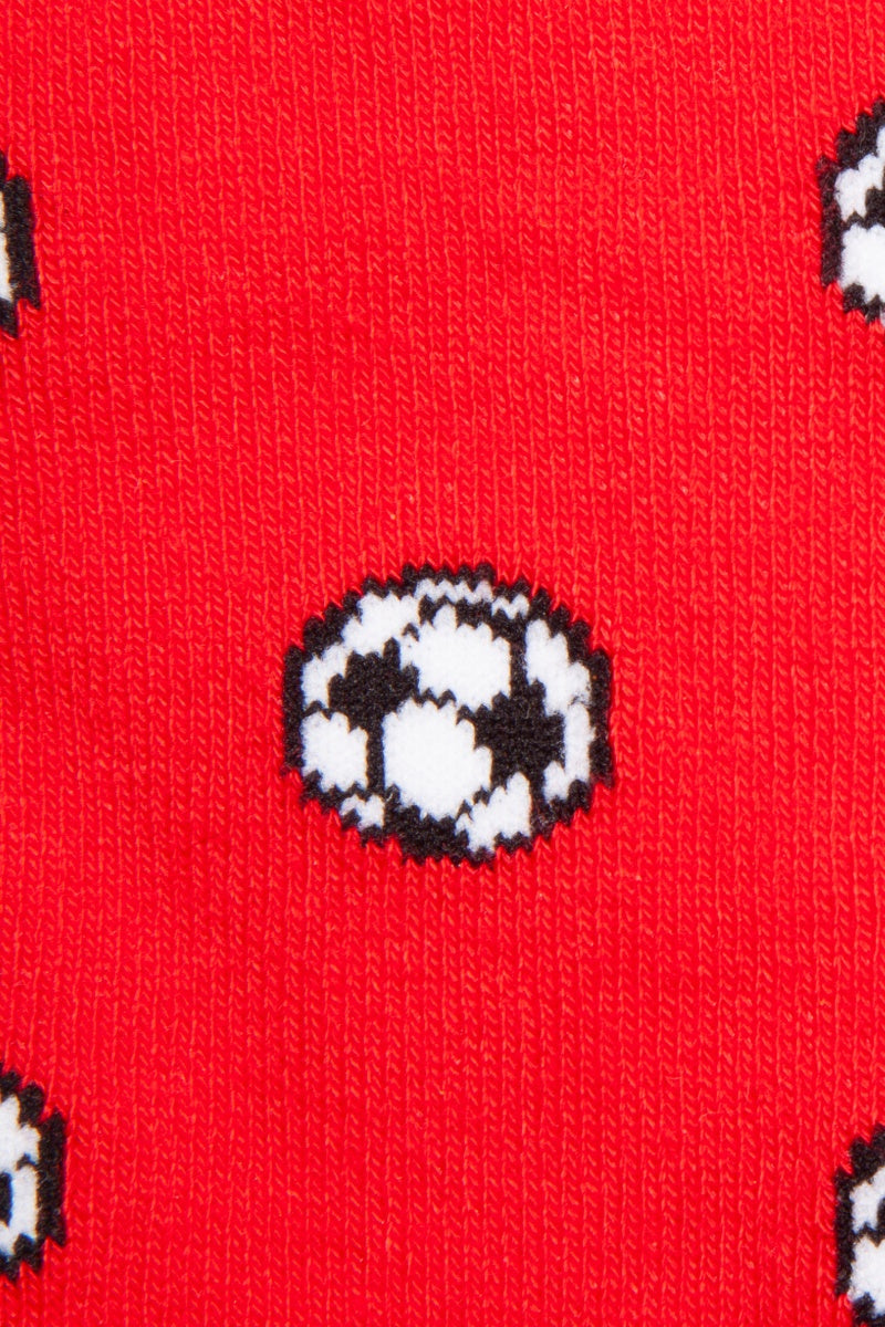 Swole Panda Football Bamboo Red Socks Red model front view