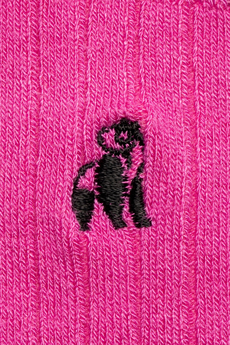 Bamboo Mens Socks Rich Pink-Logo view-  SP099