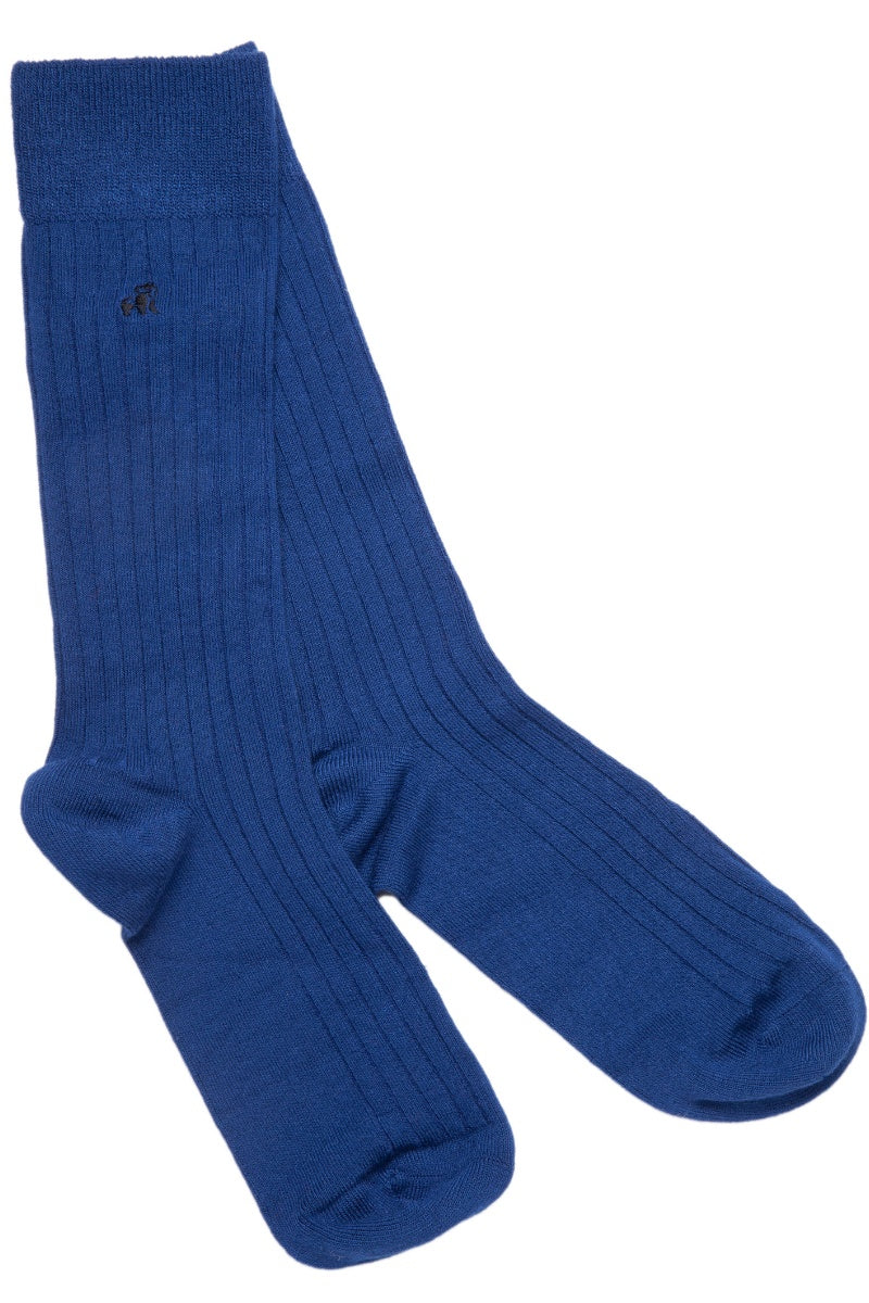Swole Panda Bamboo Socks Royal Blue Royal Blue front view