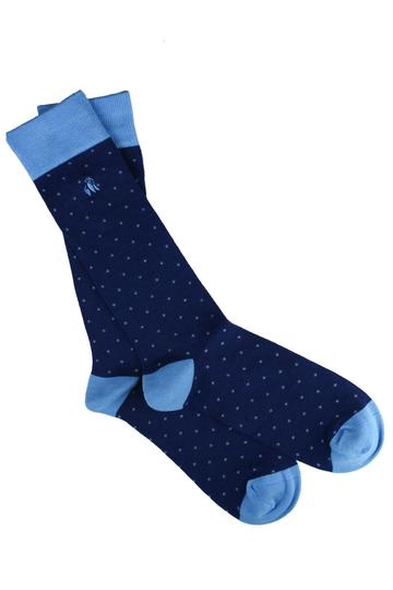 Men's Spotted Sky Blue Socks