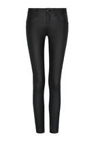 Tally Weijl Black Faux-Leather High Waist Pants Black detail view