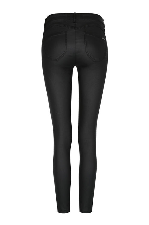 Black Faux-Leather High Waist Pants - Spirit Clothing