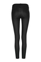 Tally Weijl Black Faux-Leather High Waist Pants Black back view