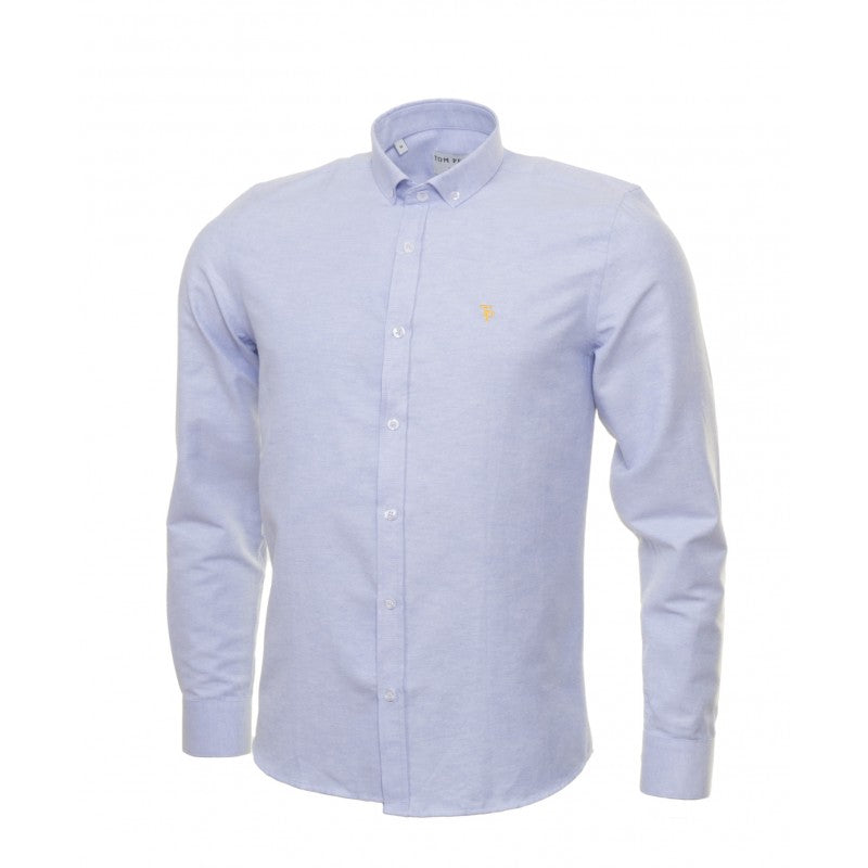Blue Solid Button Down Collar by Tom Penn - Spirit Clothing
