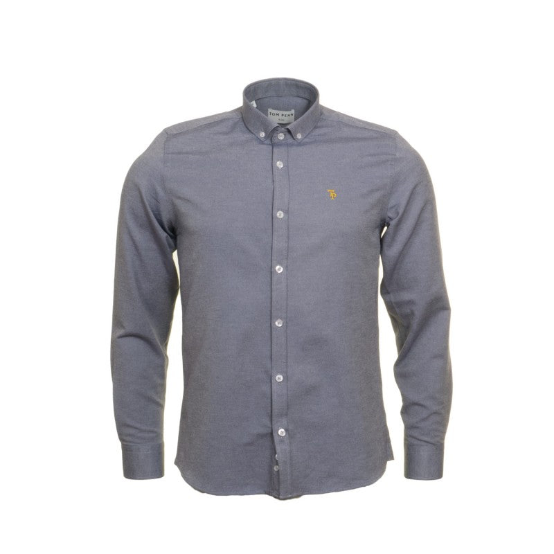tom penn Solid Button Down Collar by Tom Penn Navy model front view