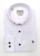 tom penn Tom Penn Button Down Slim Fit Shirt White front view