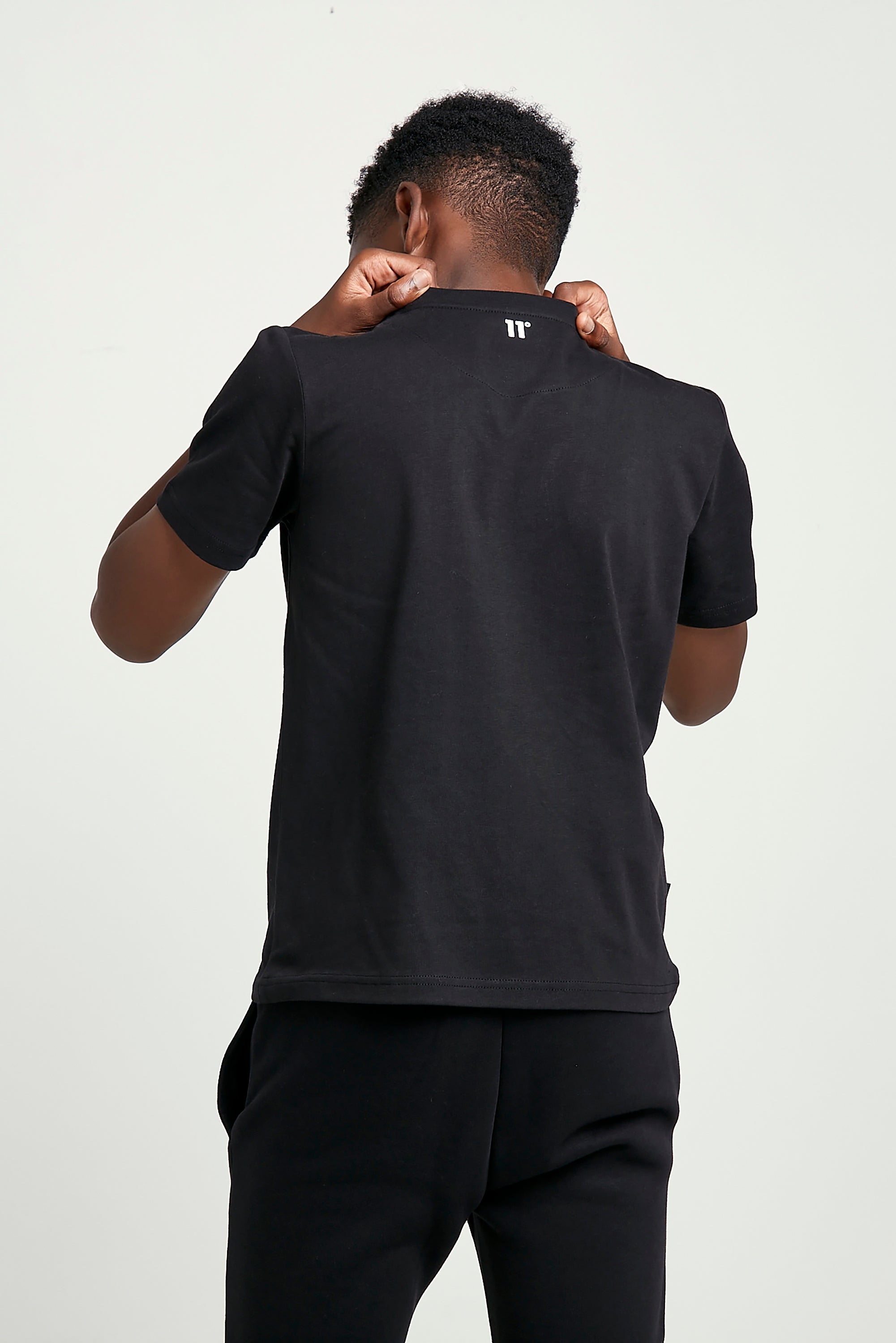 Core Junior T-Shirt Small Logo - Black-Back View