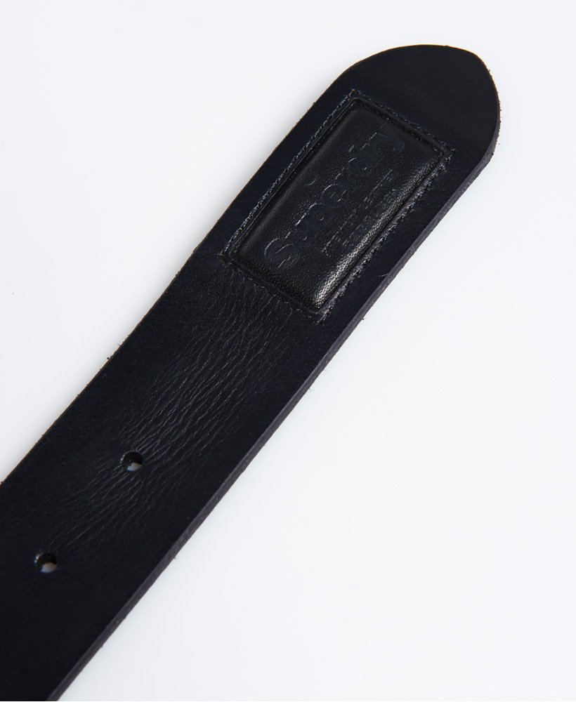 Badgeman Black Leather Belt