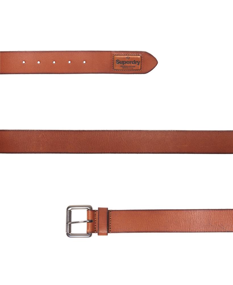 SUPERDRY Badgeman belt Tan New Tan model front view