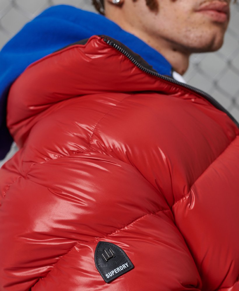 Alpine Luxe Down Jacket High Risk Red arm
