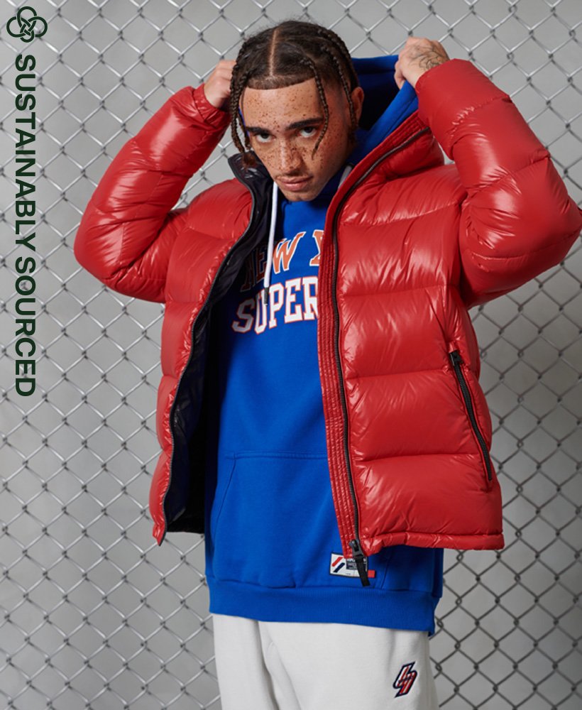 Alpine Luxe Down Jacket High Risk Red front