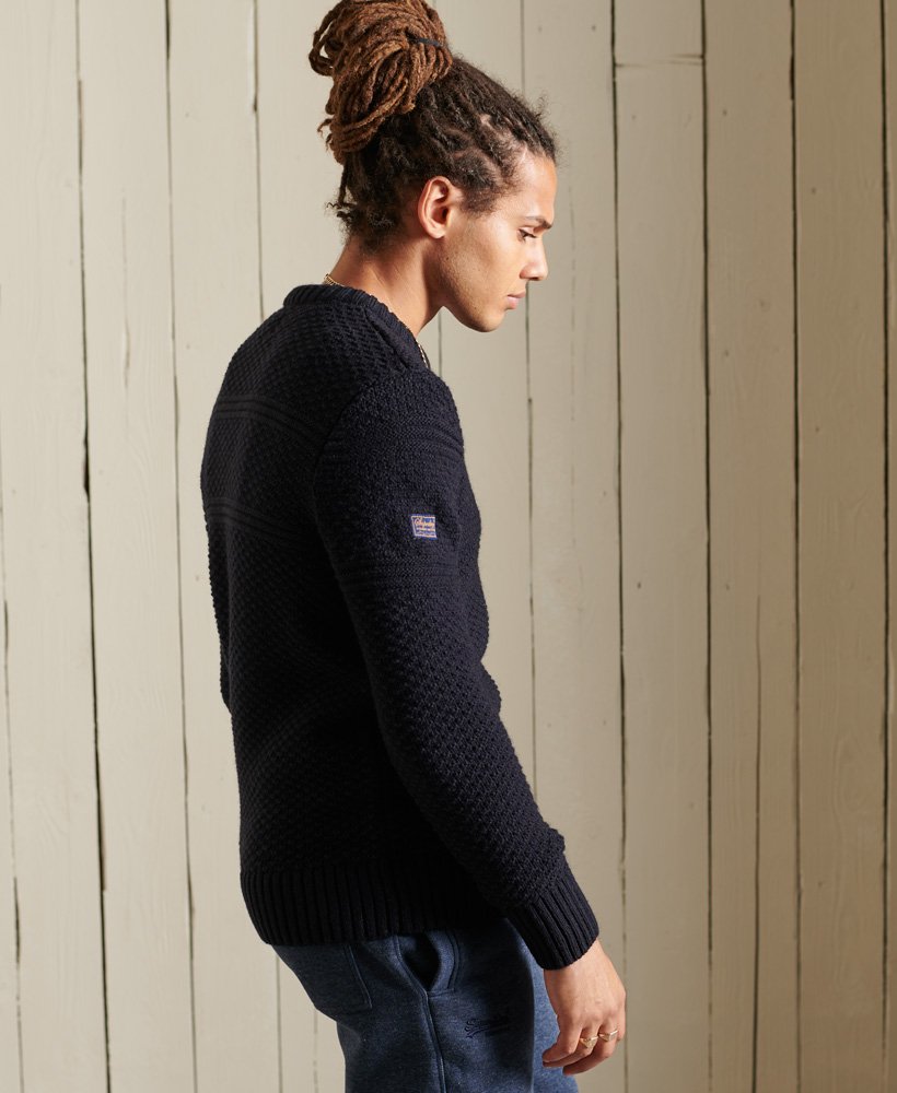 SUPERDRY Jacob Cable Crew Eclipse Navy Eclipse Navy detail view