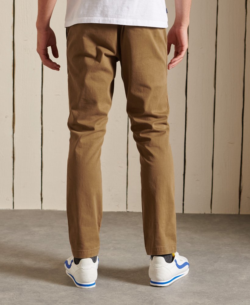 Men's Officers slim Sandstone chino -Back view