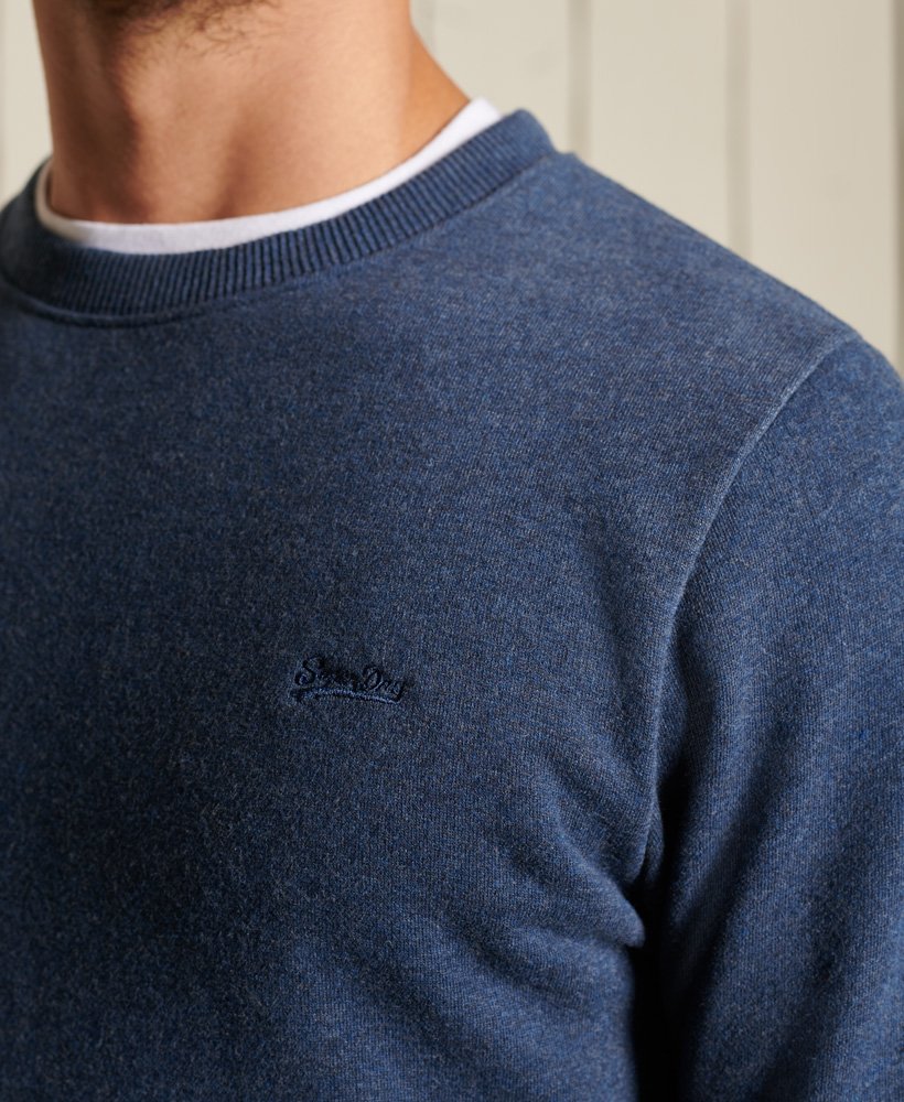 SUPERDRY Vintage logo emb crew Vintage Navy Marl Vintage Navy Marl detail view