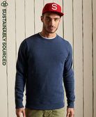 SUPERDRY Vintage logo emb crew Vintage Navy Marl Vintage Navy Marl front view