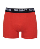 SUPERDRY Boxer Multi Triple Pack Black/Orange/Grey Black/Orange/Grey model front view