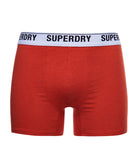 SUPERDRY Boxer Multi Double Pack Mid Red/Orange Mid Red/Orange back view