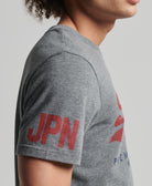 Vintage VL Classic Tee Rich Charcoal Marl arm