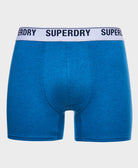 SUPERDRY Boxer Multi Double Pack Mazarine/Electric Mazarine/Electric back view