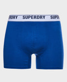 SUPERDRY Boxer Multi Double Pack Mazarine/Electric Mazarine/Electric side view