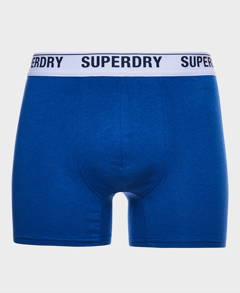 SUPERDRY Boxer Multi Double Pack Mazarine/Electric Mazarine/Electric side view