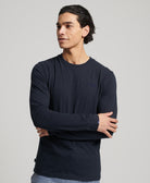 SUPERDRY Vintage logo emb l/s top Eclipse Navy Eclipse Navy front view