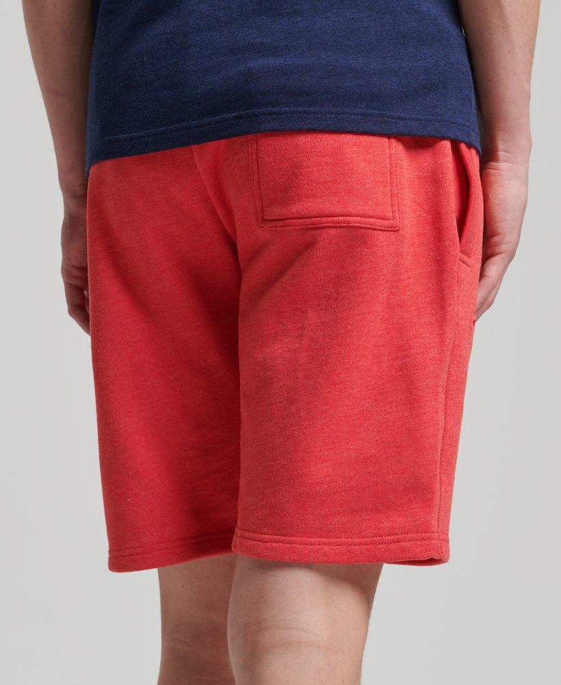 Vintage logo jersey shorts Papaya Red Marl-Back View