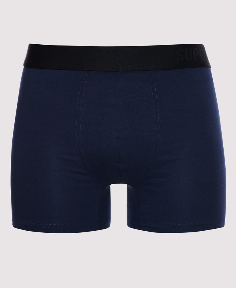 Men's Boxer Offset Double Pack/Navy-Ghost Front View