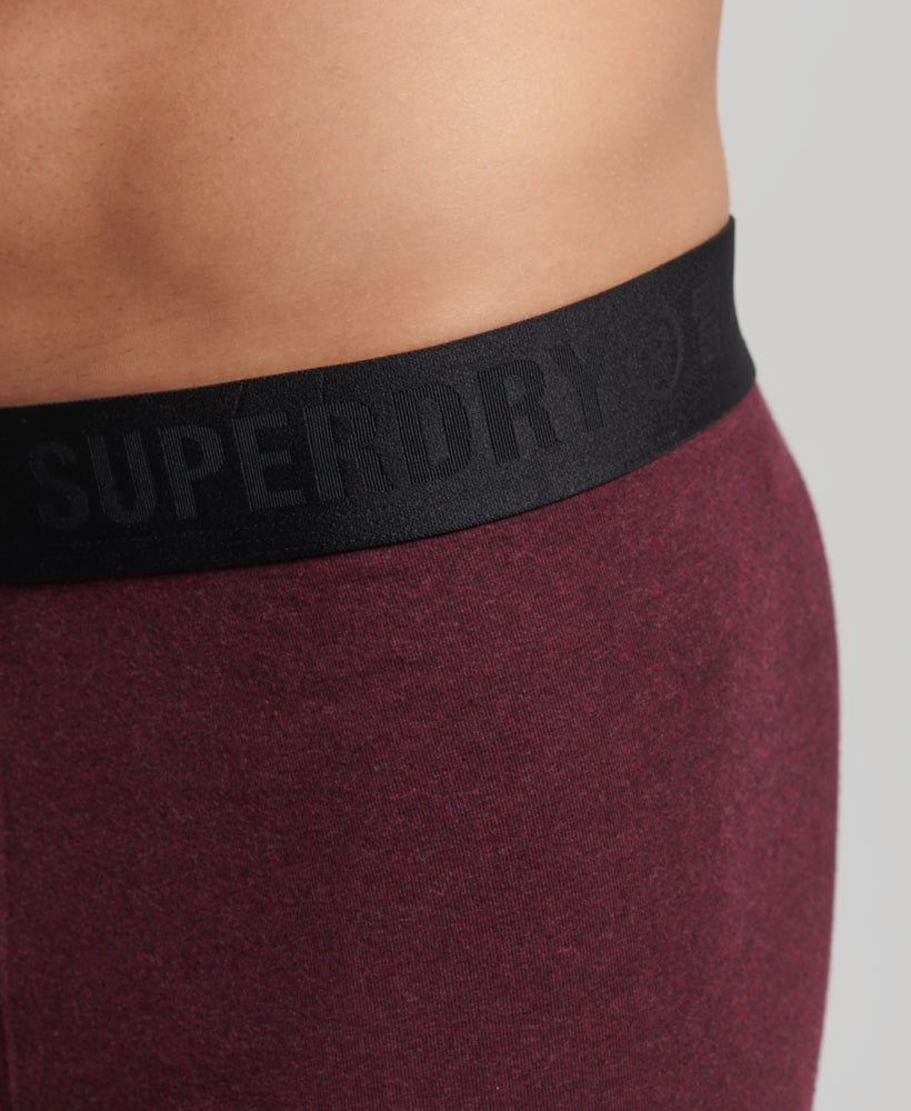 SUPERDRY Boxer Offset Double Pack - Navy & Burgundy Navy/Burgundy detail view