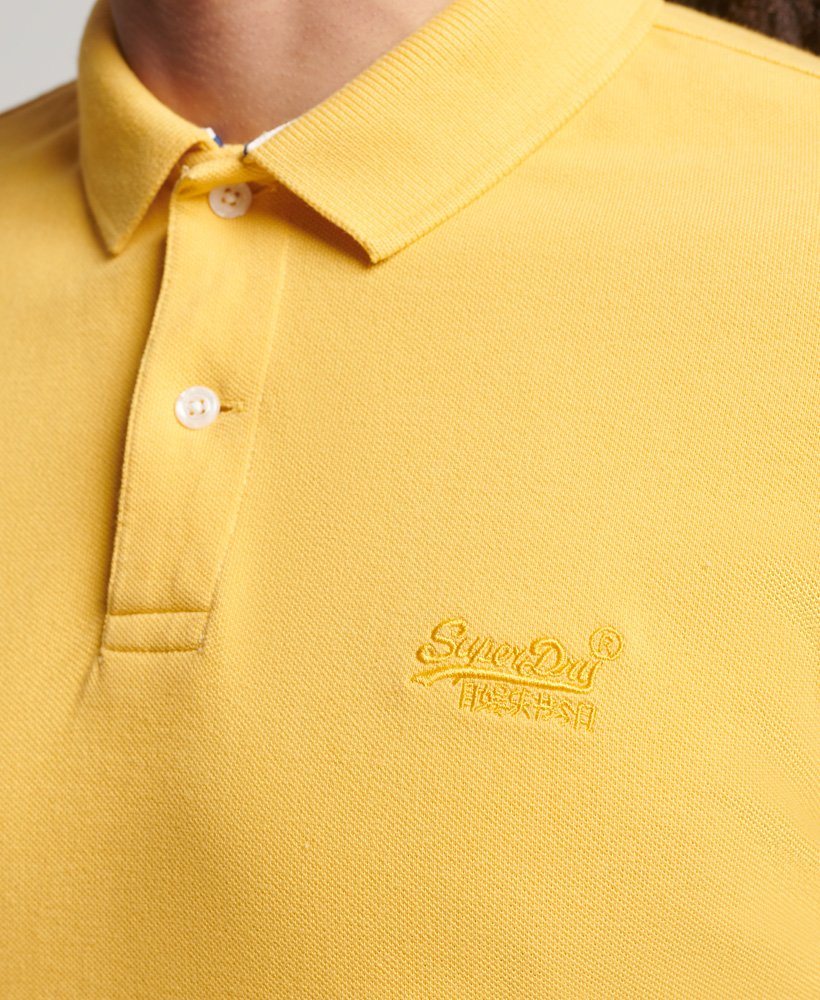 Vintage destroyed polo Springs Yellow-Collar view