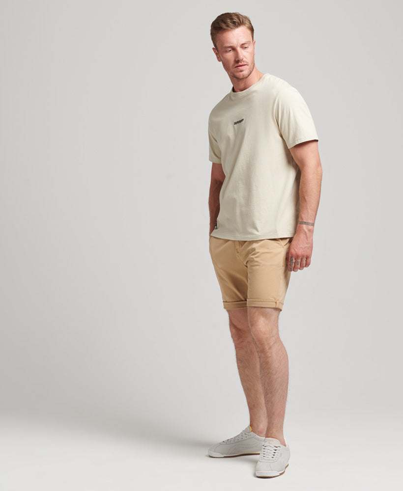 SUPERDRY Studios core chino short Shaker Beige Shaker Beige model front view