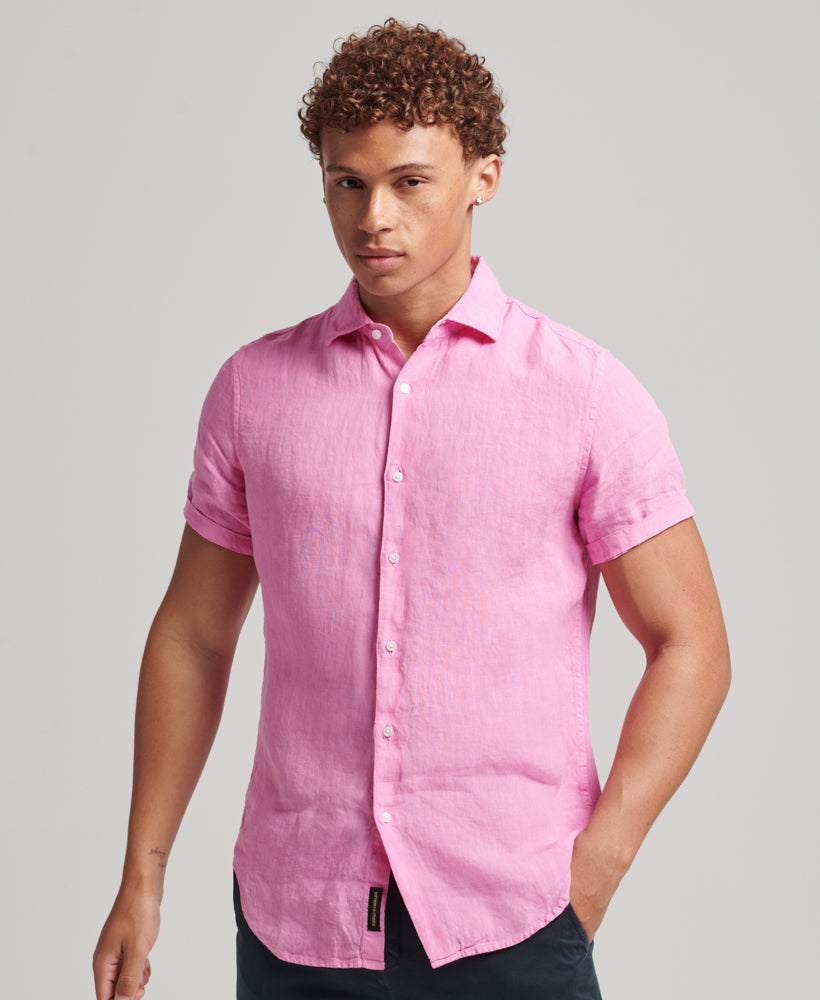 Studios Casual Linen S/S Shirt Fuchsia Pink